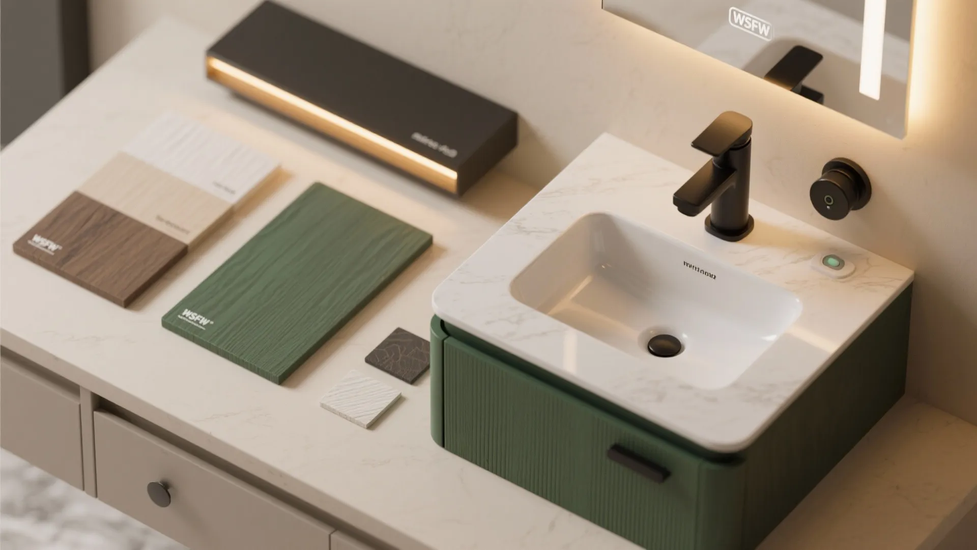 Micro Vanities with Hidden Plumbing