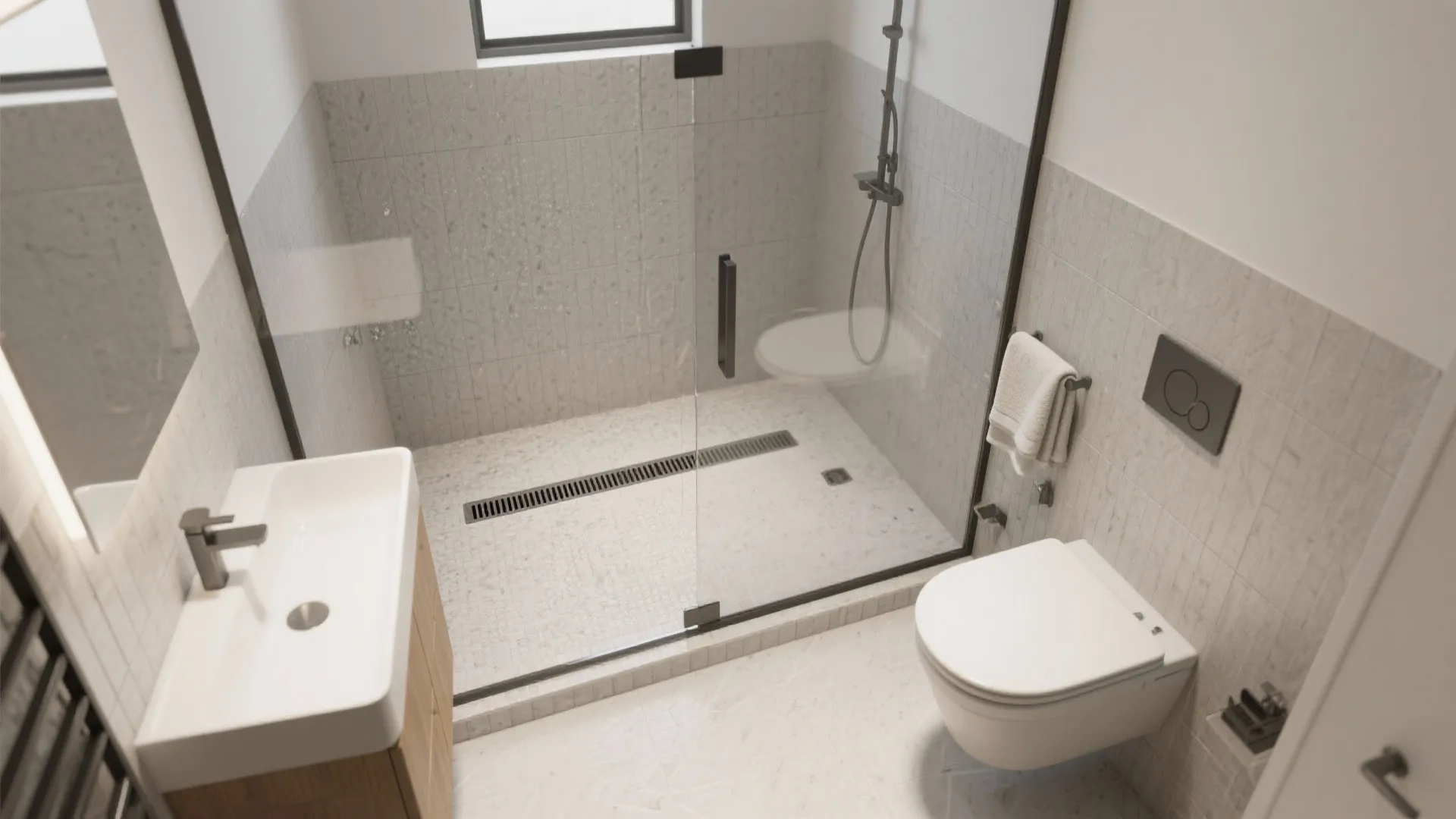 Micro wet room for ultimate efficiency