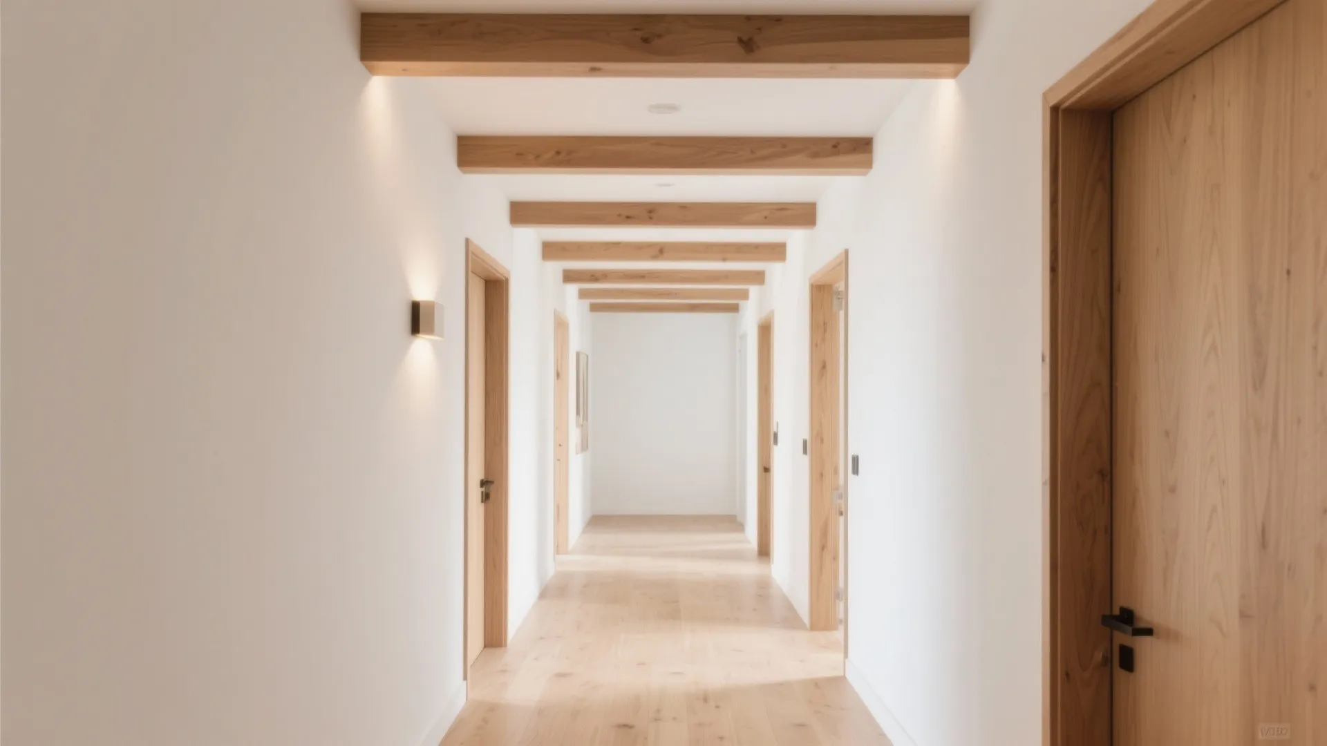 4) Micro Beams in Wood Tone (Faux or Real)