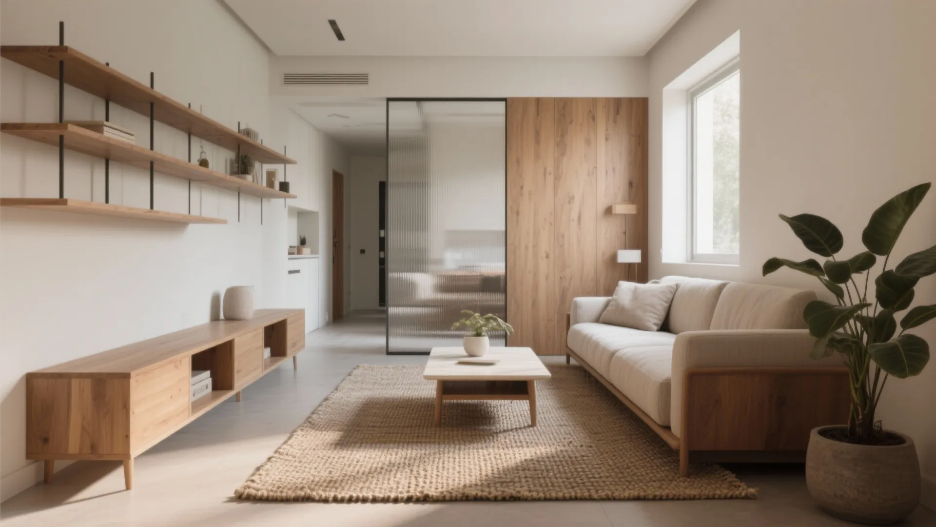 1. Create micro-zones with rugs and low shelving