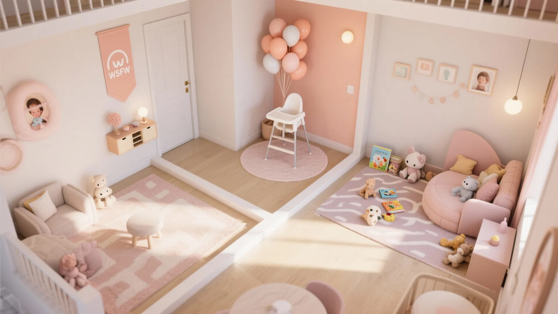 Micro-Zones: Play Mat, High Chair, and Welcome Entry