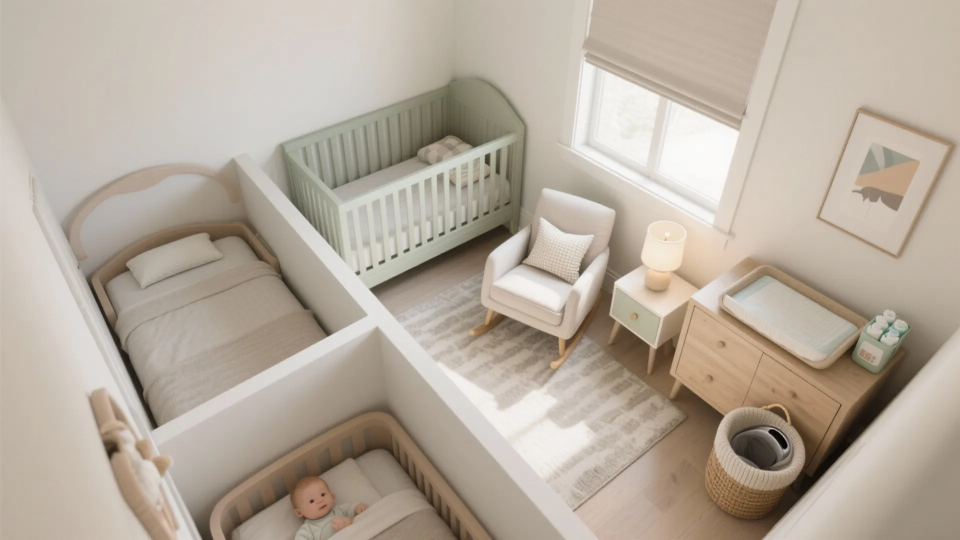 Micro-zoning for sleep, feed, change