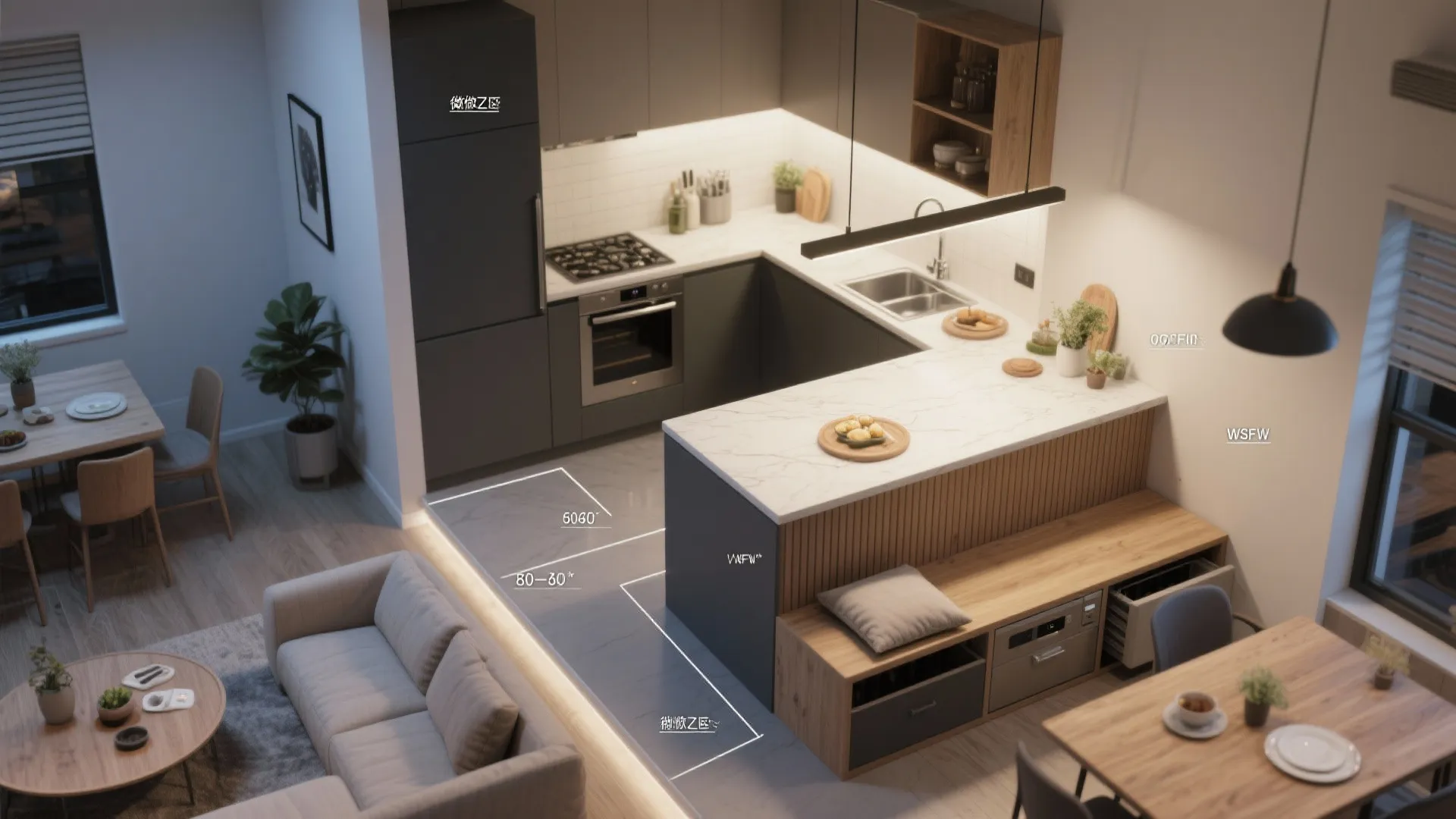 5. Multi-use surfaces and micro-zones