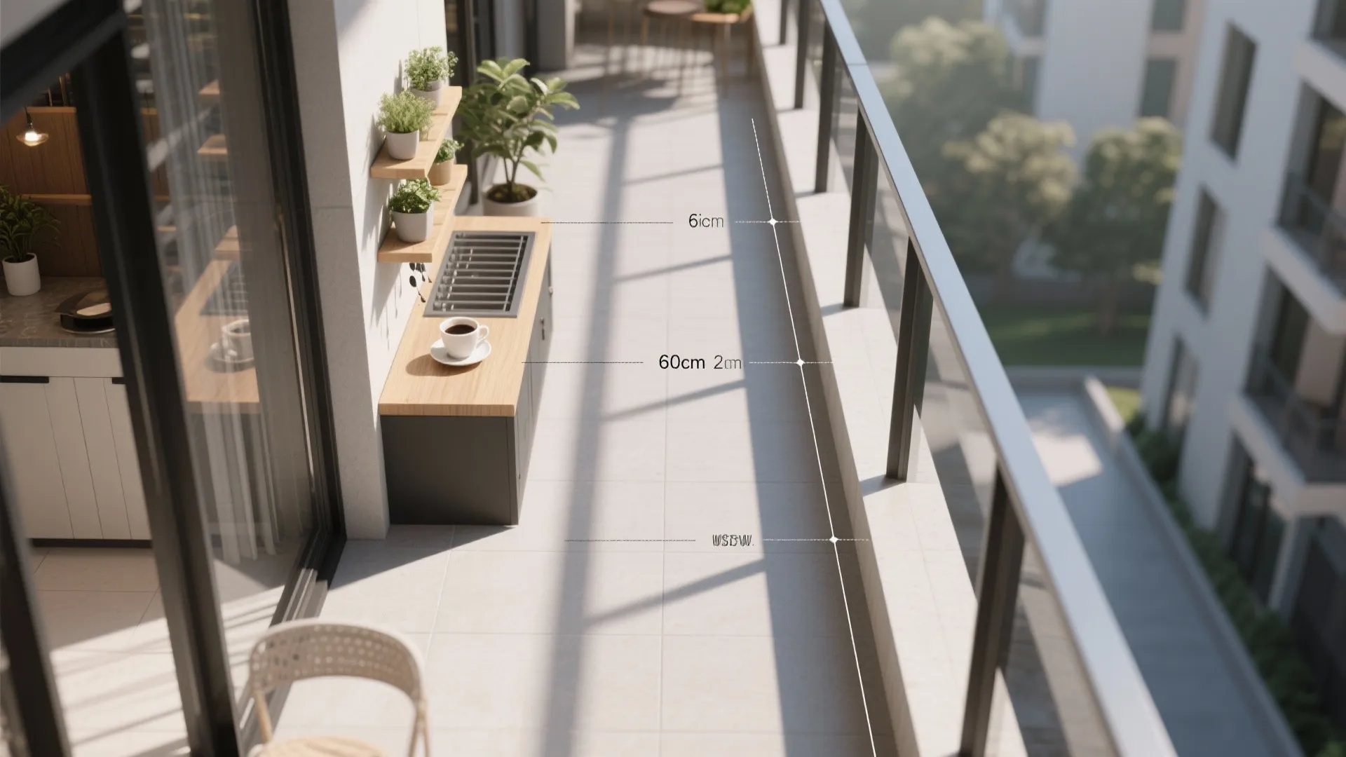 Micro-Zones: Coffee Nook, Plant Shelf, and Mini Bar Rail