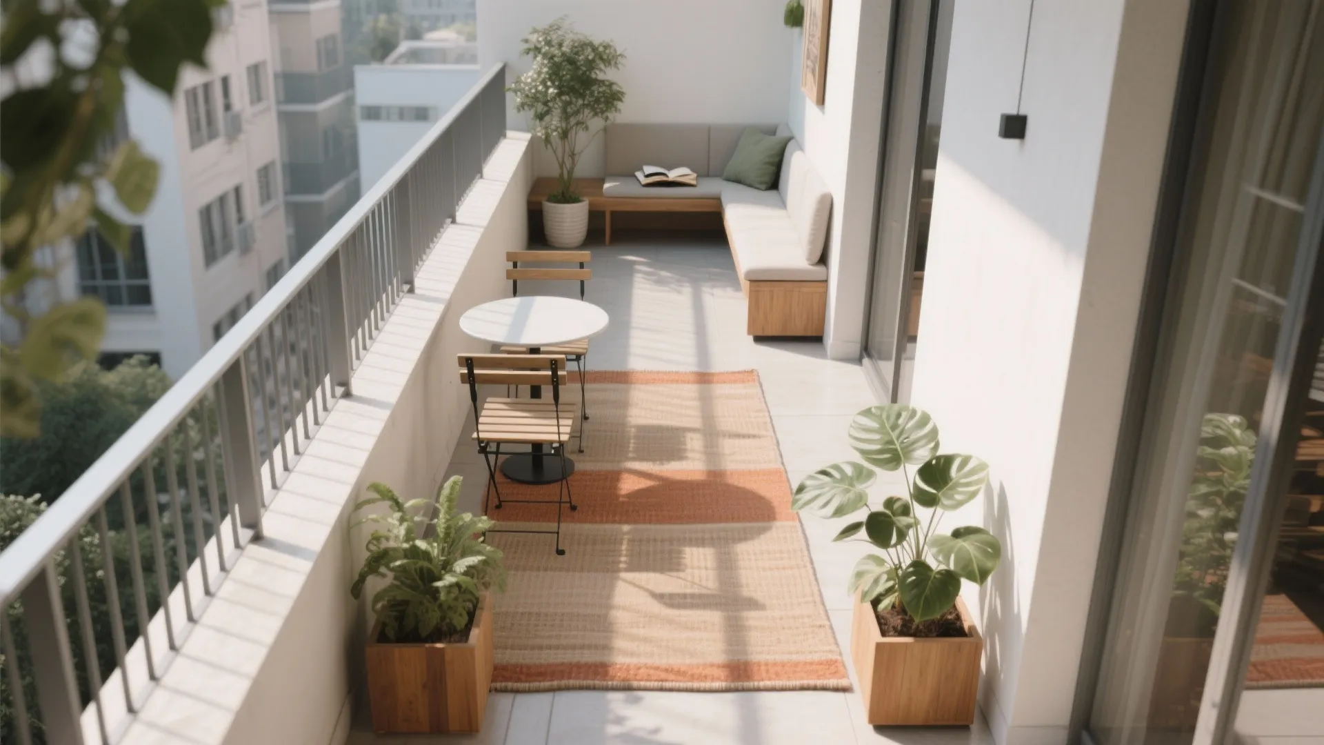 Micro-zoning: one balcony, two uses