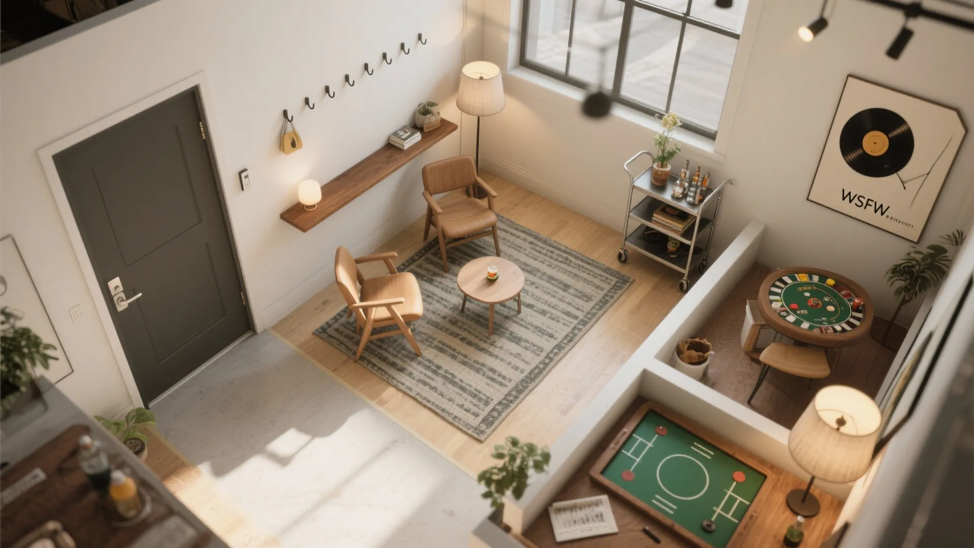 Micro-zoning for easy flow (even in a studio)