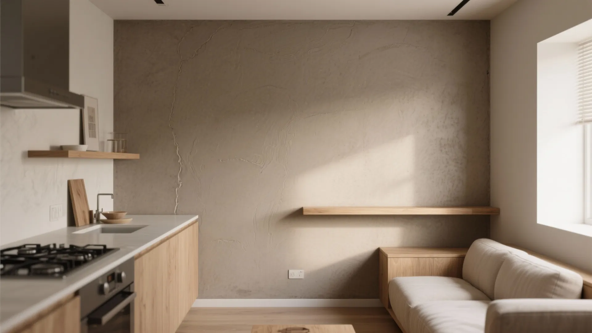 1) Seamless Microcement for Compact Walls