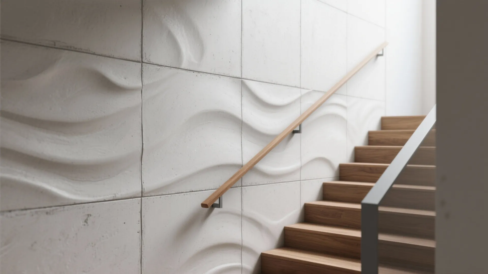Sculpted Microcement Panels for a Clean, Modern Rise