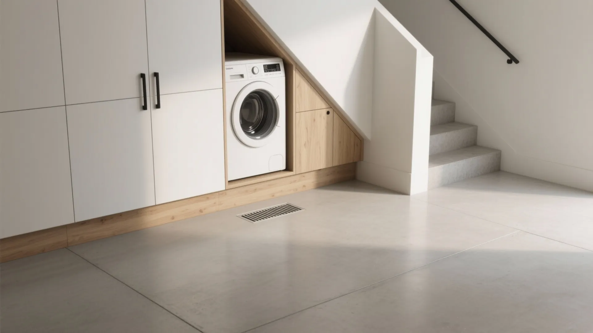 Seamless microcement or epoxy for a built-in look