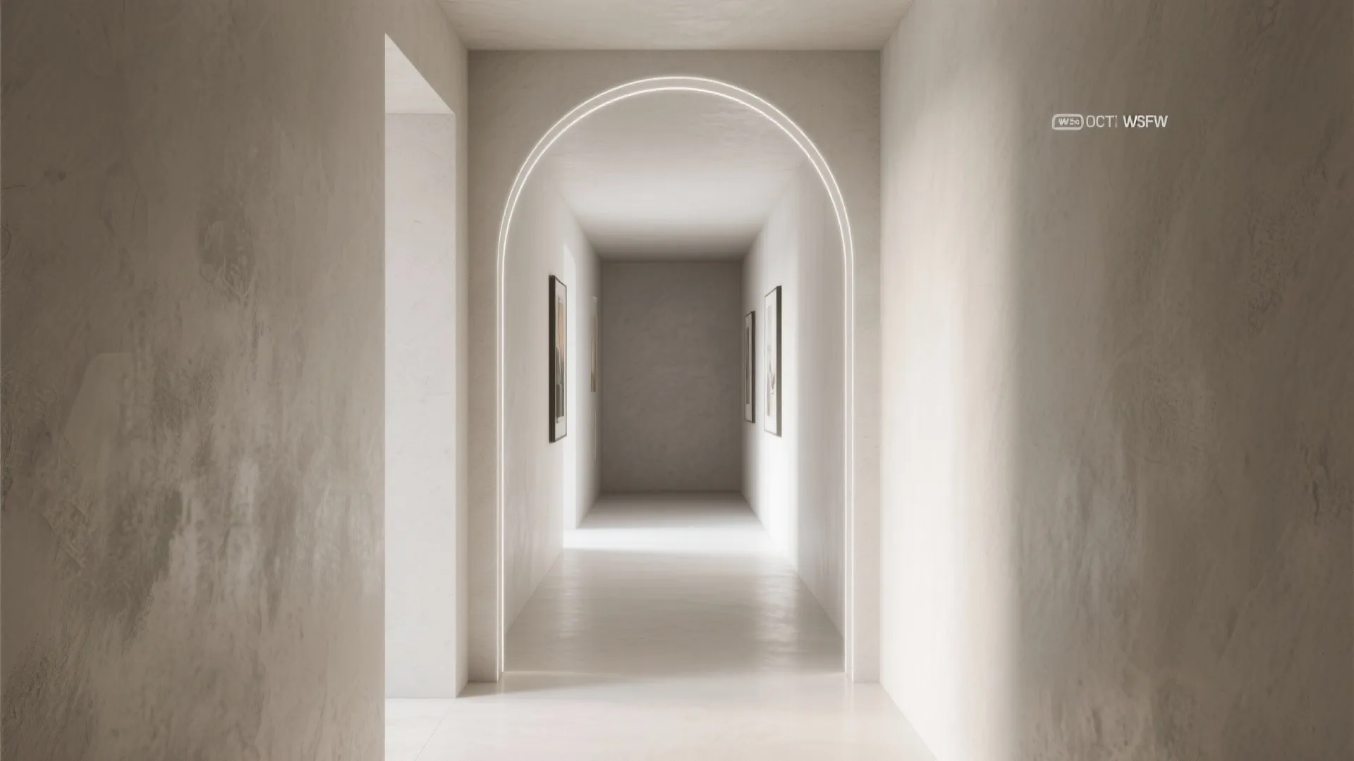Minimalist Plaster Arches with Microcement Finish