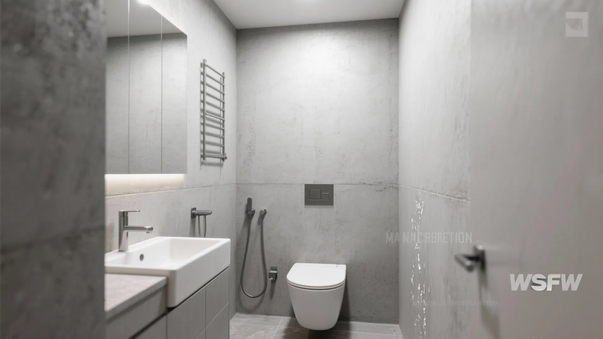 Microcement Accent Wall in Wet Zones