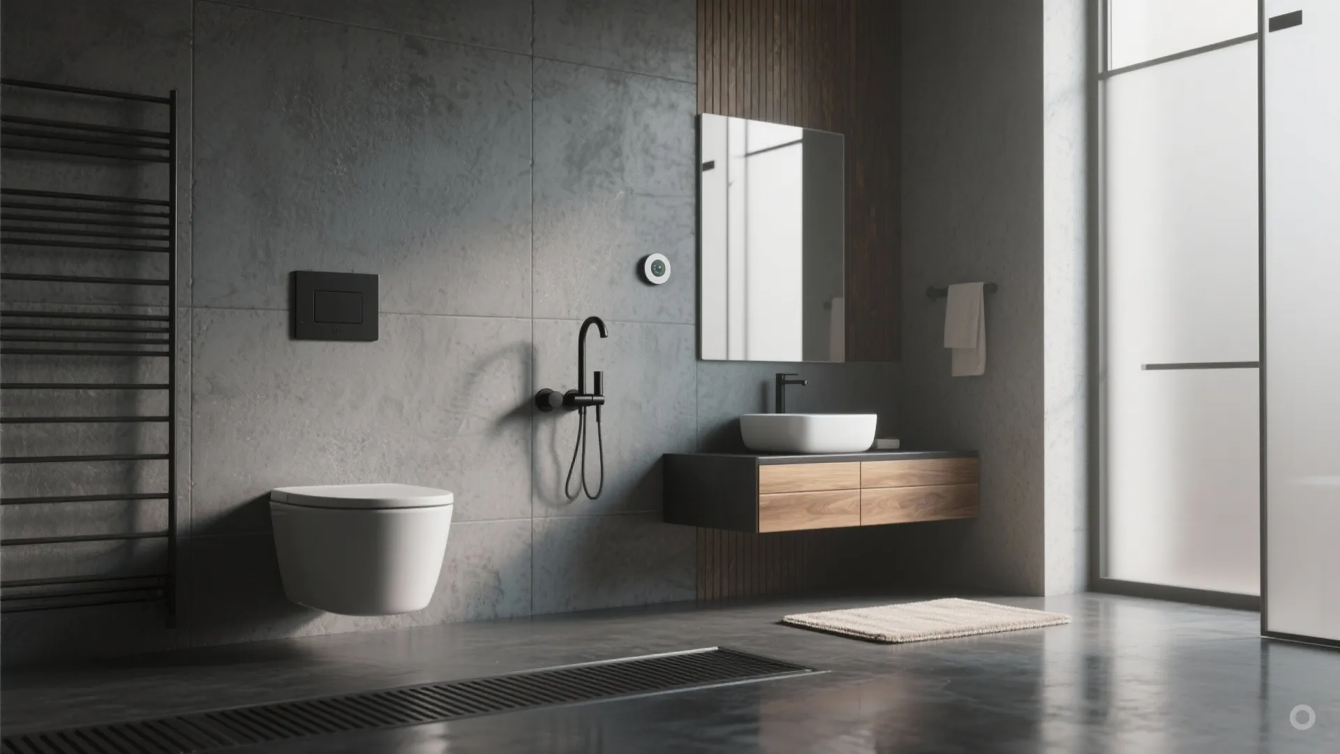 4. Polished concrete or microcement for minimalist chic