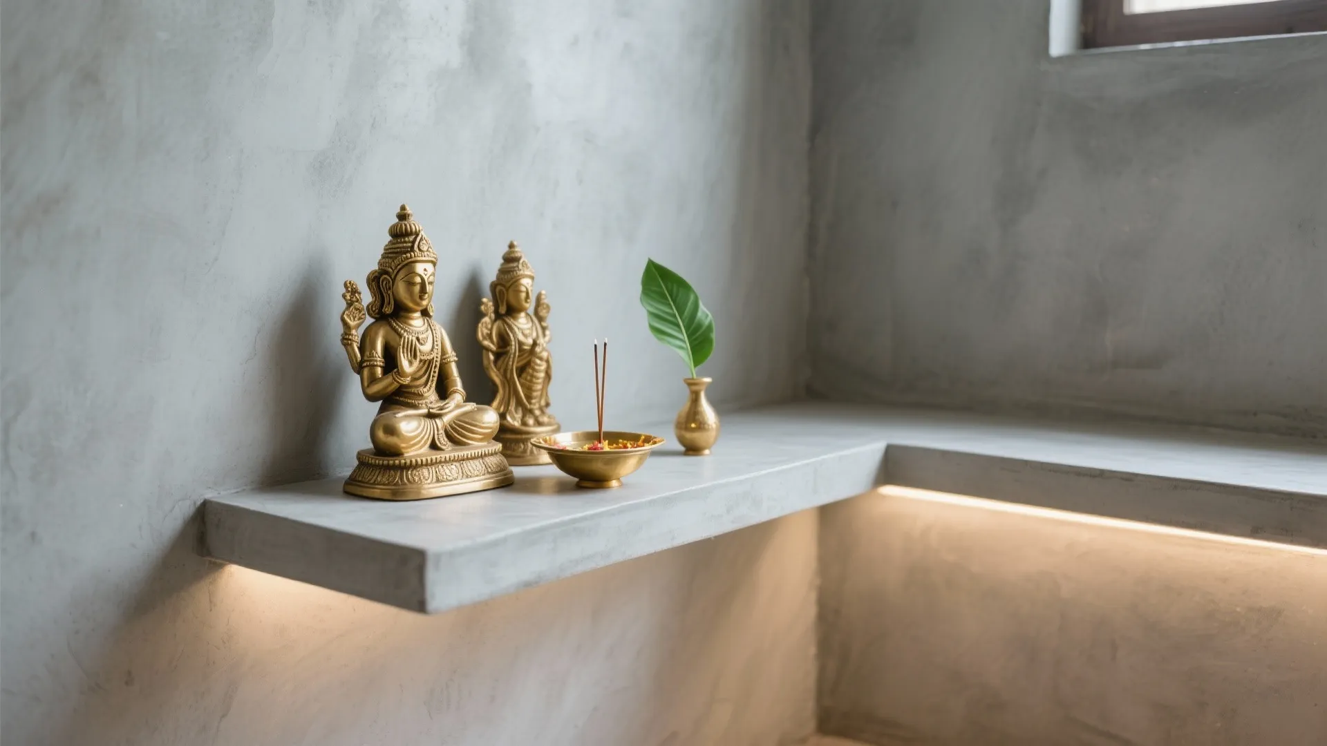 Microcement Sanctum in a Corner