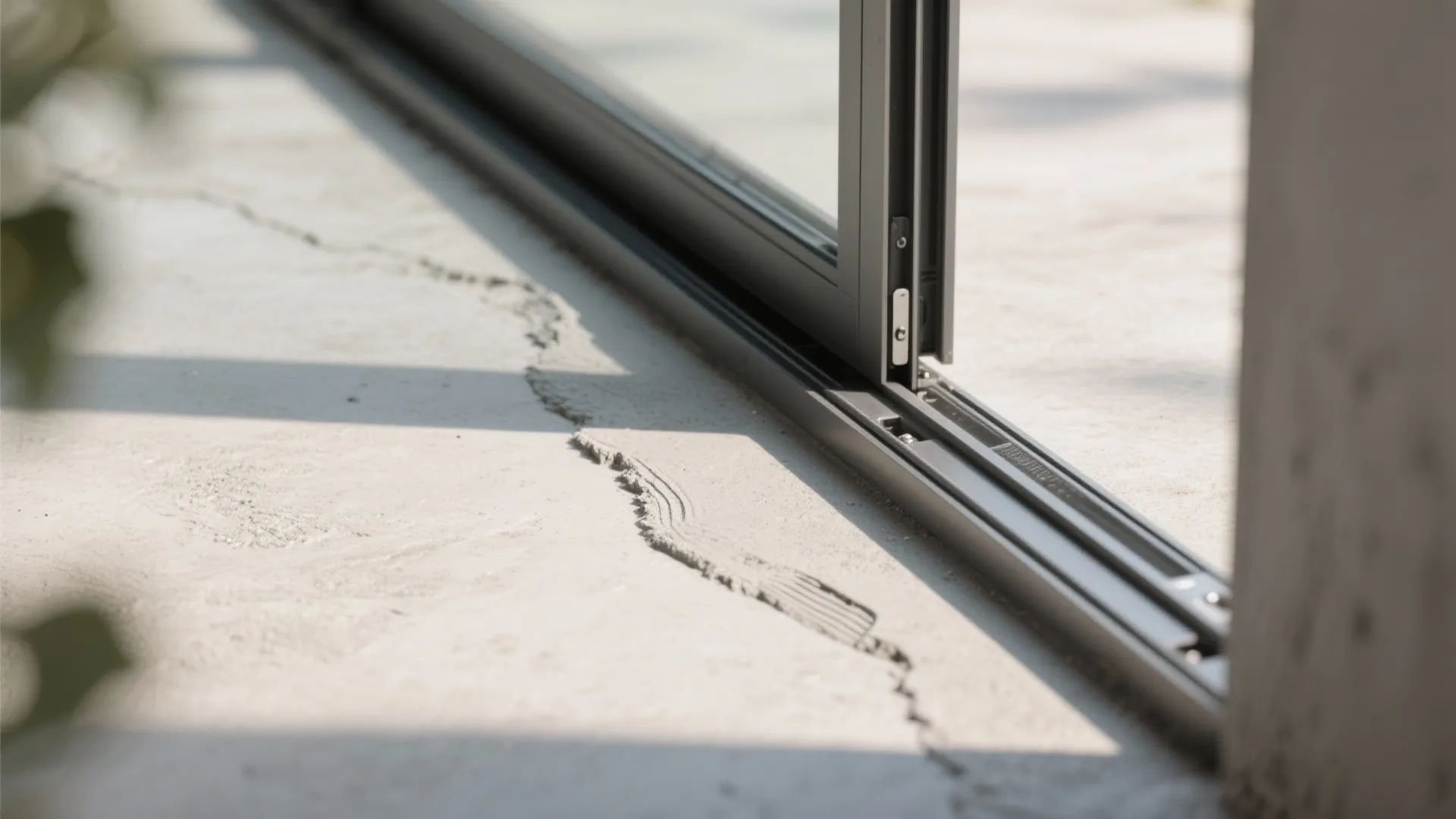 Macro of microcement texture with perimeter movement joint detail.