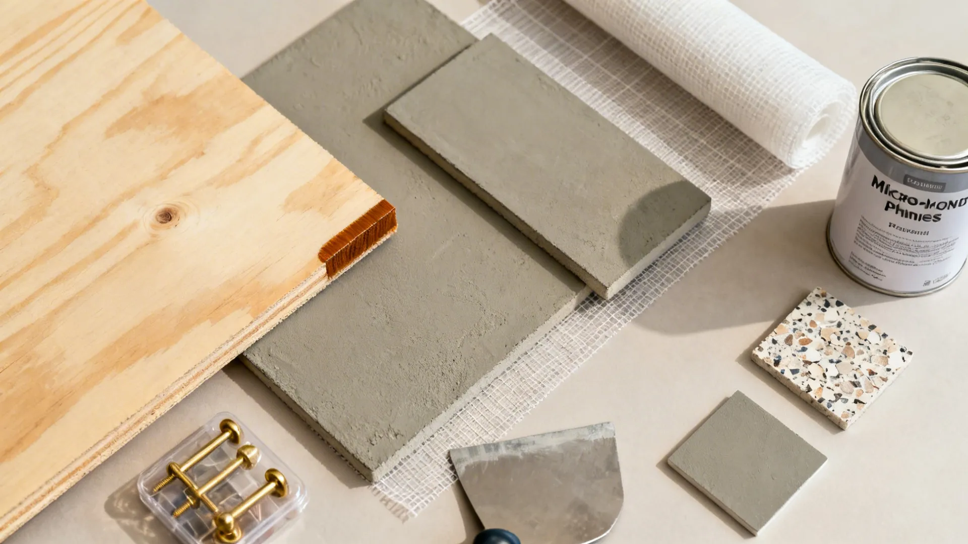 Microcement Wrap on Plywood Cores