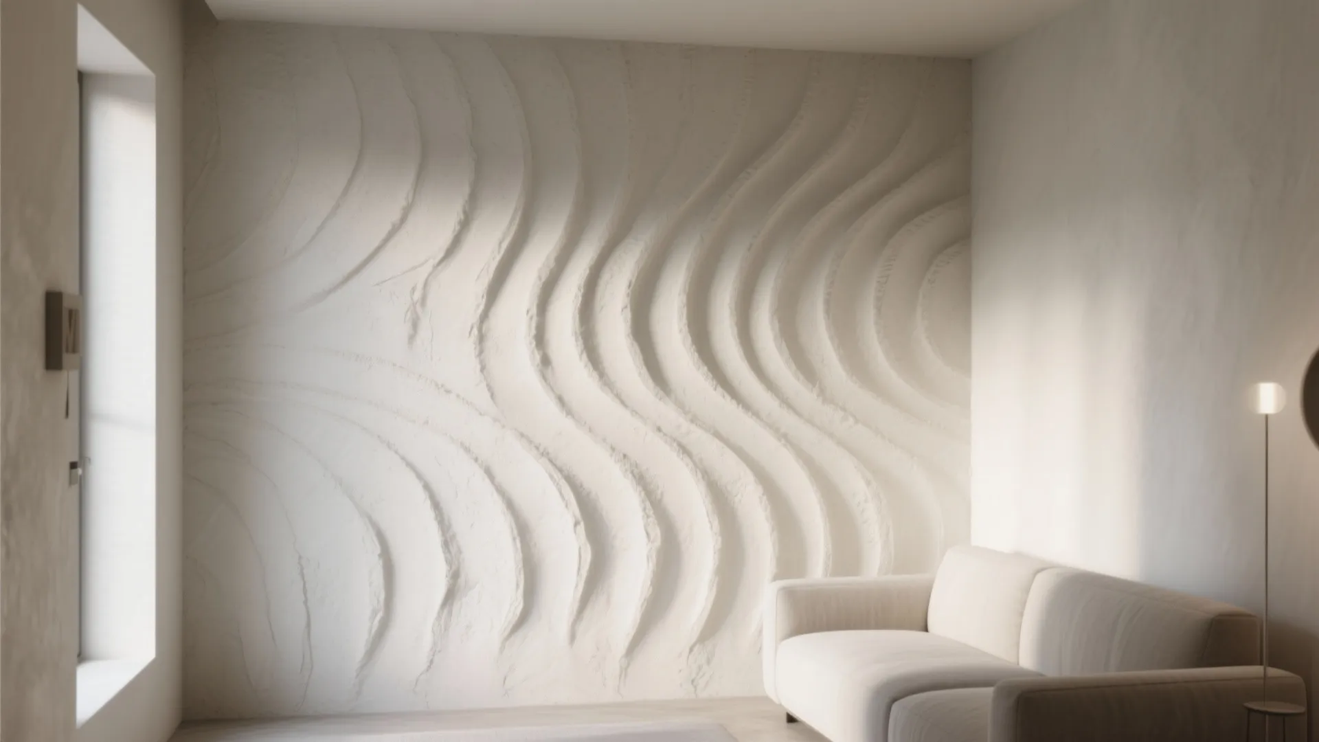 Sculpted Microcement or Plaster Relief