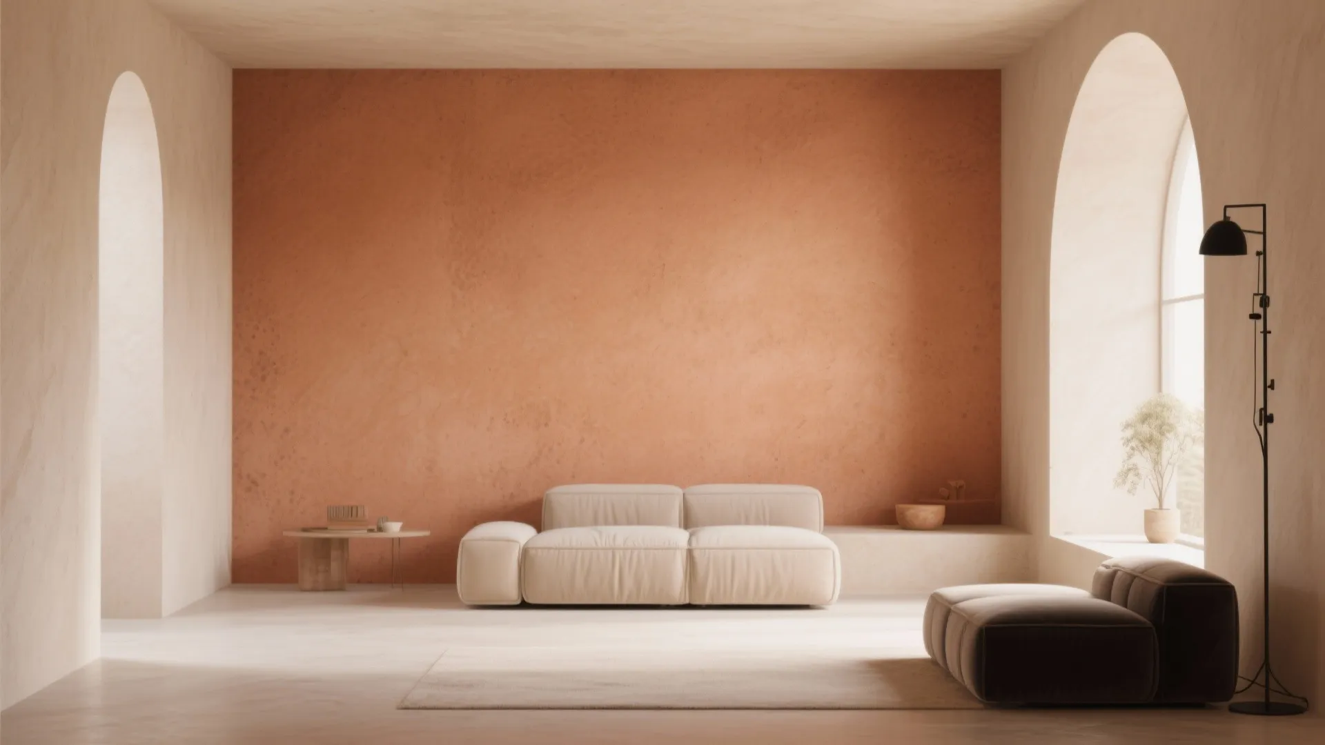 Roman Clay or Microcement in Terracotta Shades