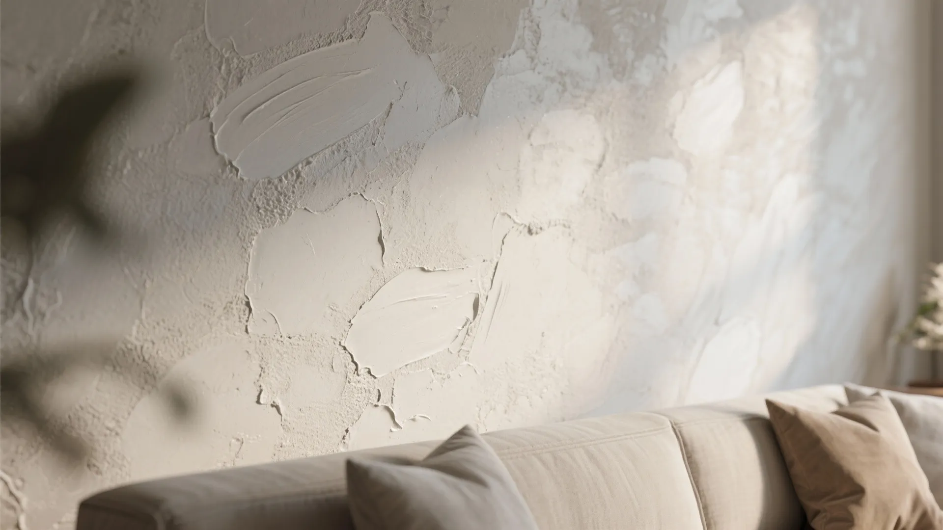 Textured Paint and Microcement for Tactile Depth