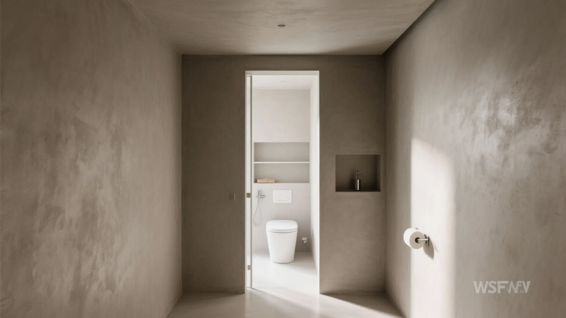 Seamless microcement for a monolithic, spa-like feel