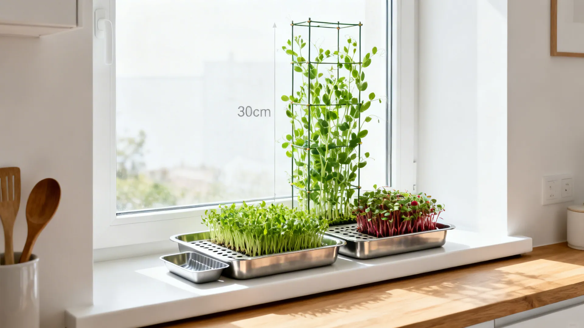 Edible Vines and Climbers: Peas, Microgreens, and Herb Towers
