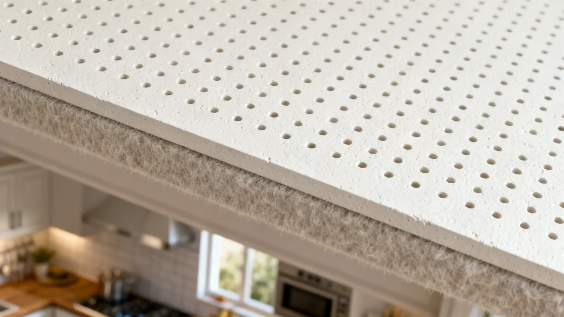 Acoustic gyproc with microperforation