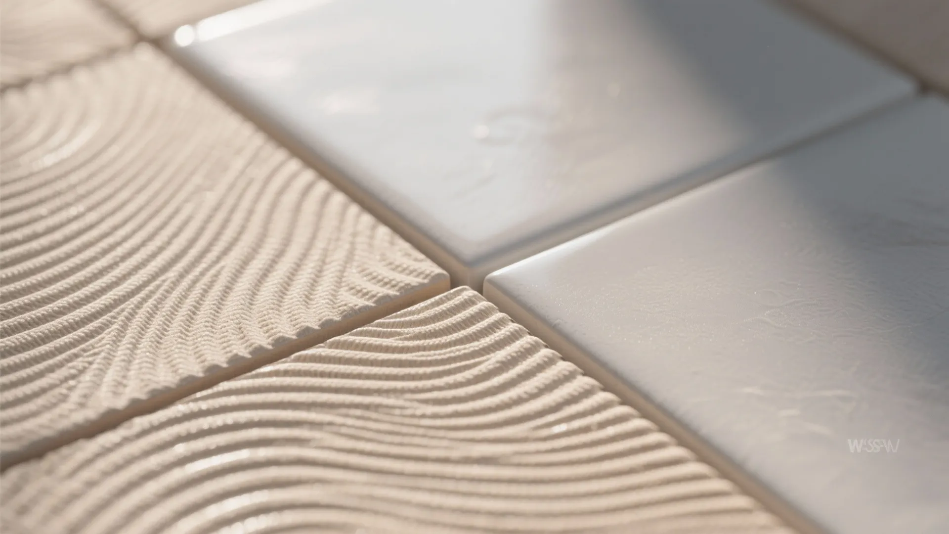 Micro-Ridge and R-Rated Structured Tiles