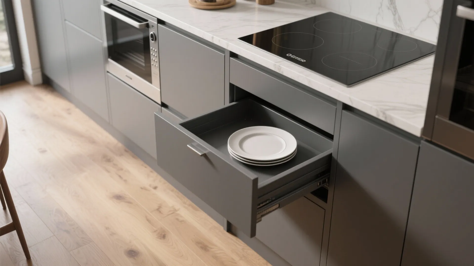 3. Under-counter drawer microwave