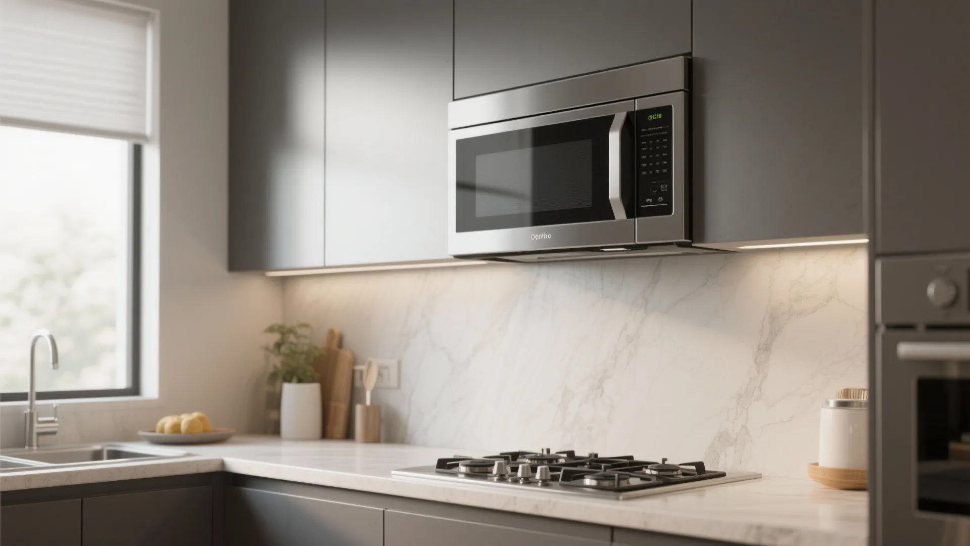 4. Integrated microwave-hood combo to maximize function