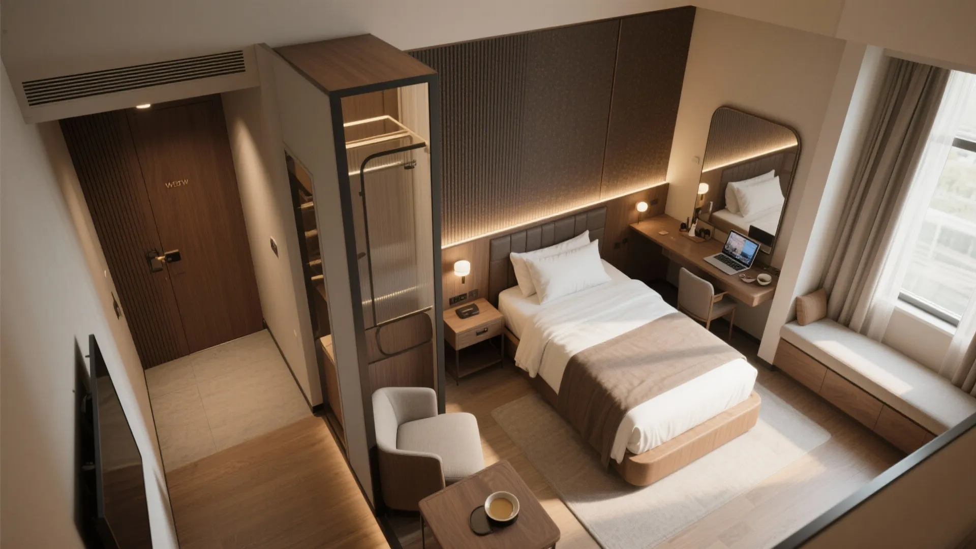 Micro-Zones: Entry, Sleep, Work, and Tea