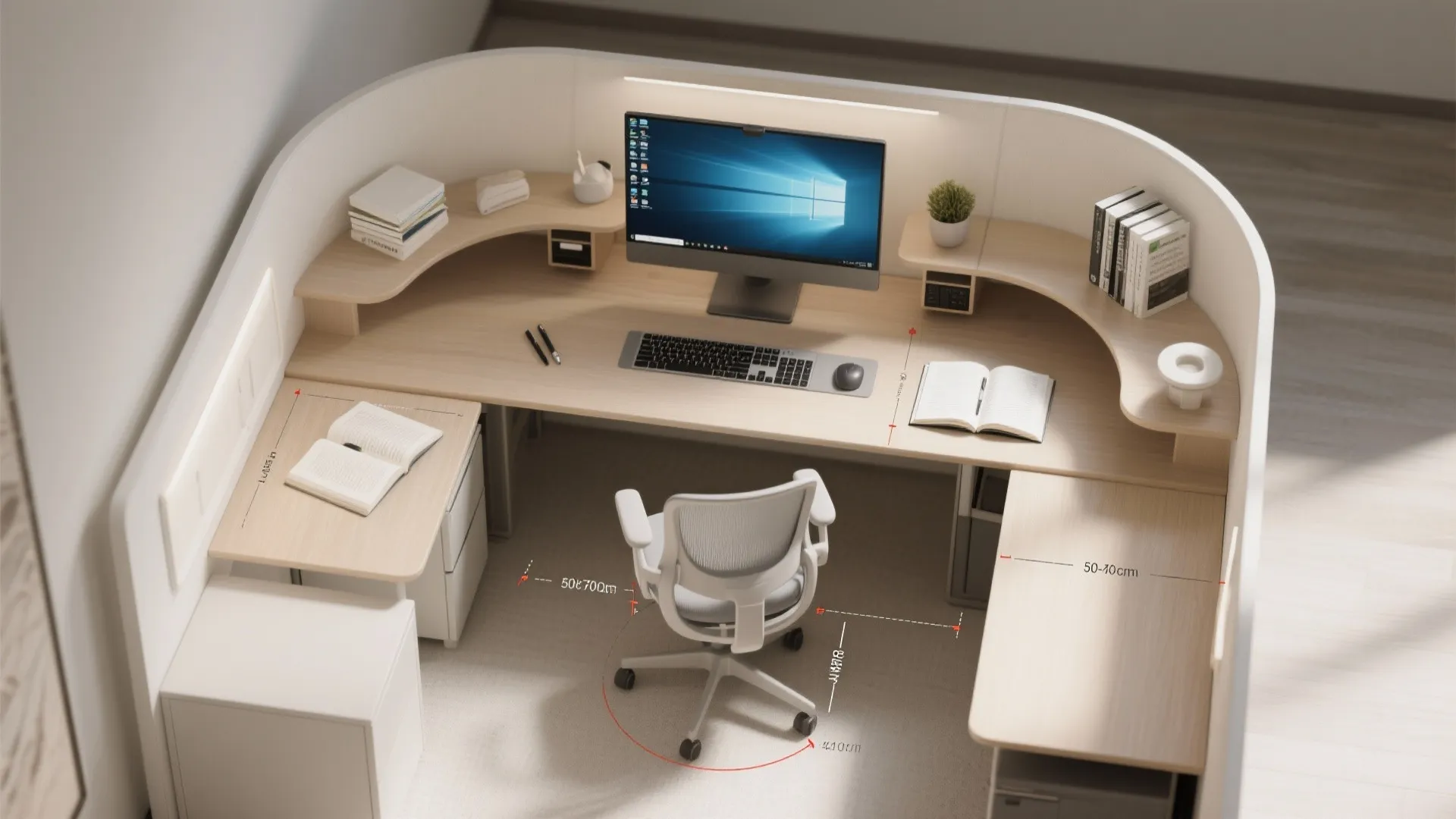 Ergonomic layout and micro-zones that flex