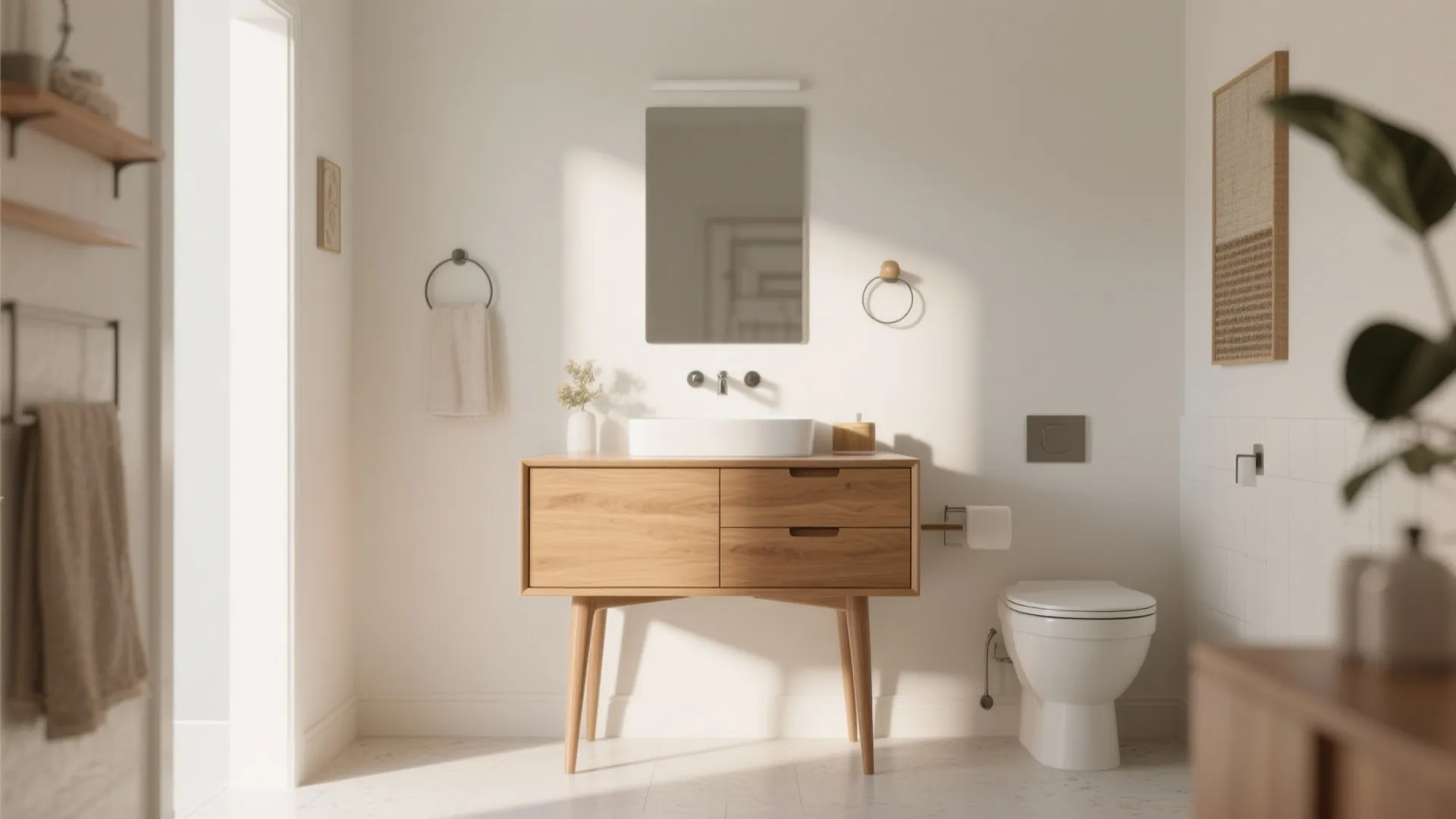 2. Sleek Mid-century Style