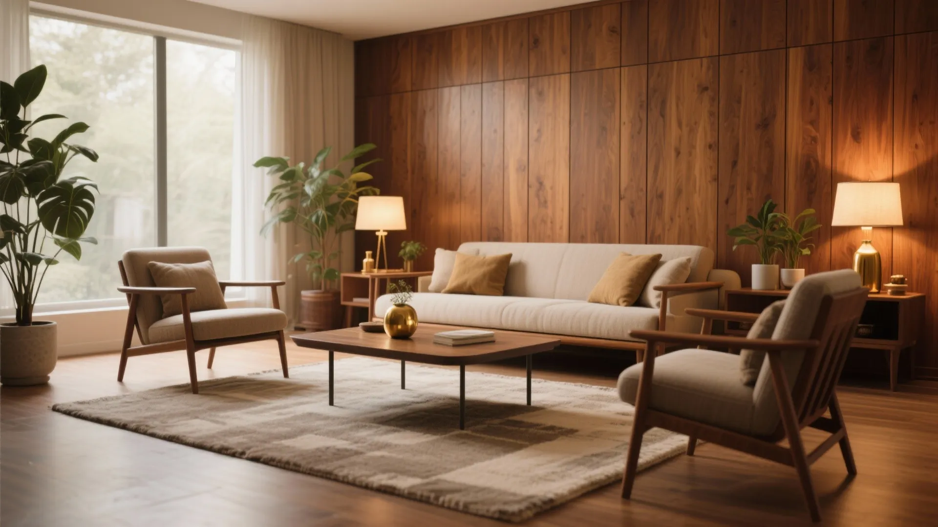 2. Warm Mid-Century Vibes