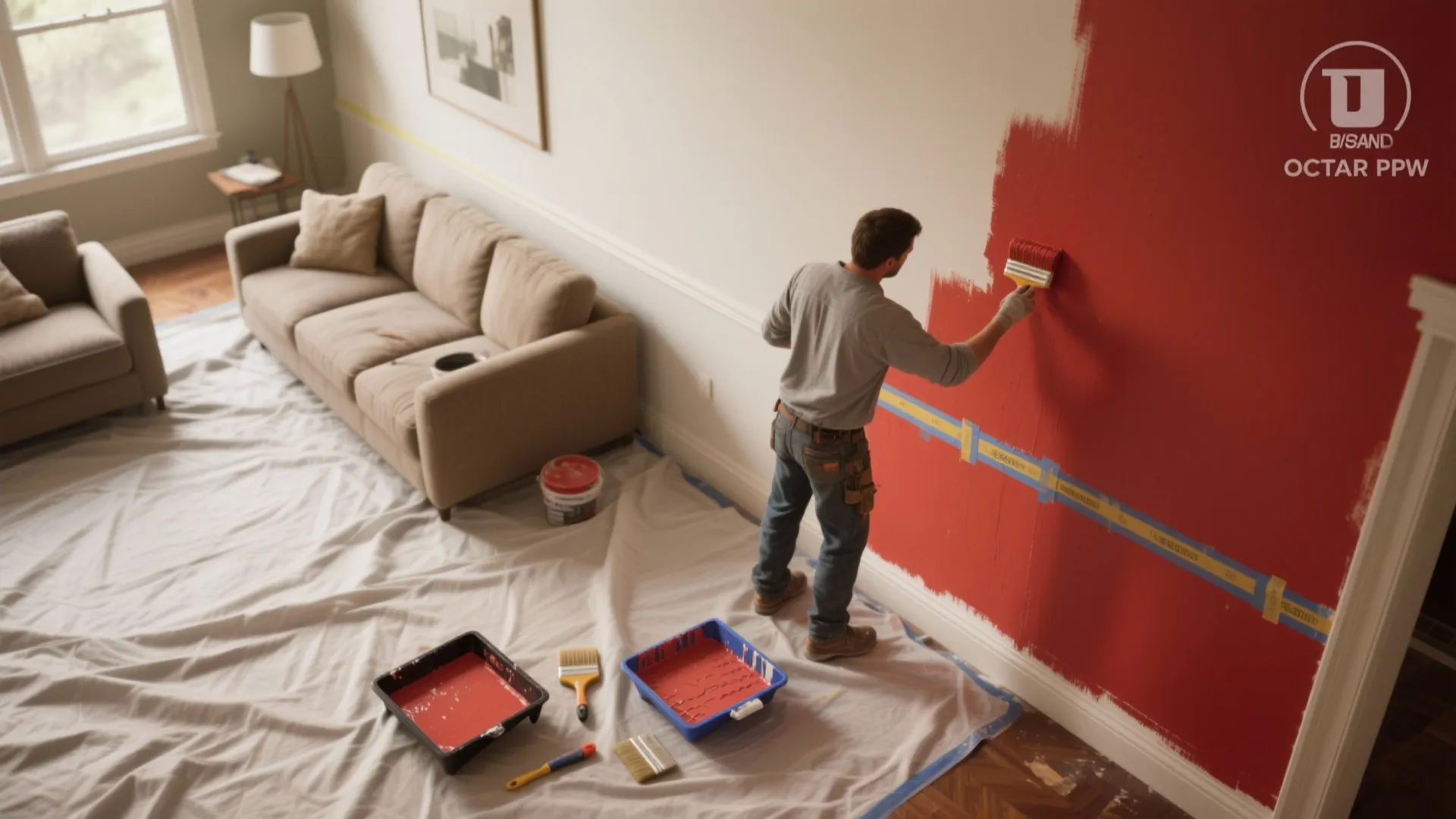 2. Mid-range redo: Two coats and trim work