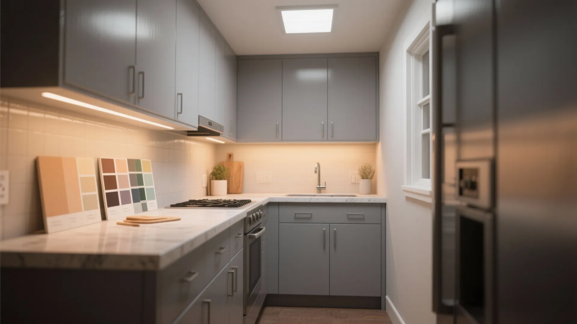 2. Mid-Grey Base with Warm Grey Uppers for Soft Contrast