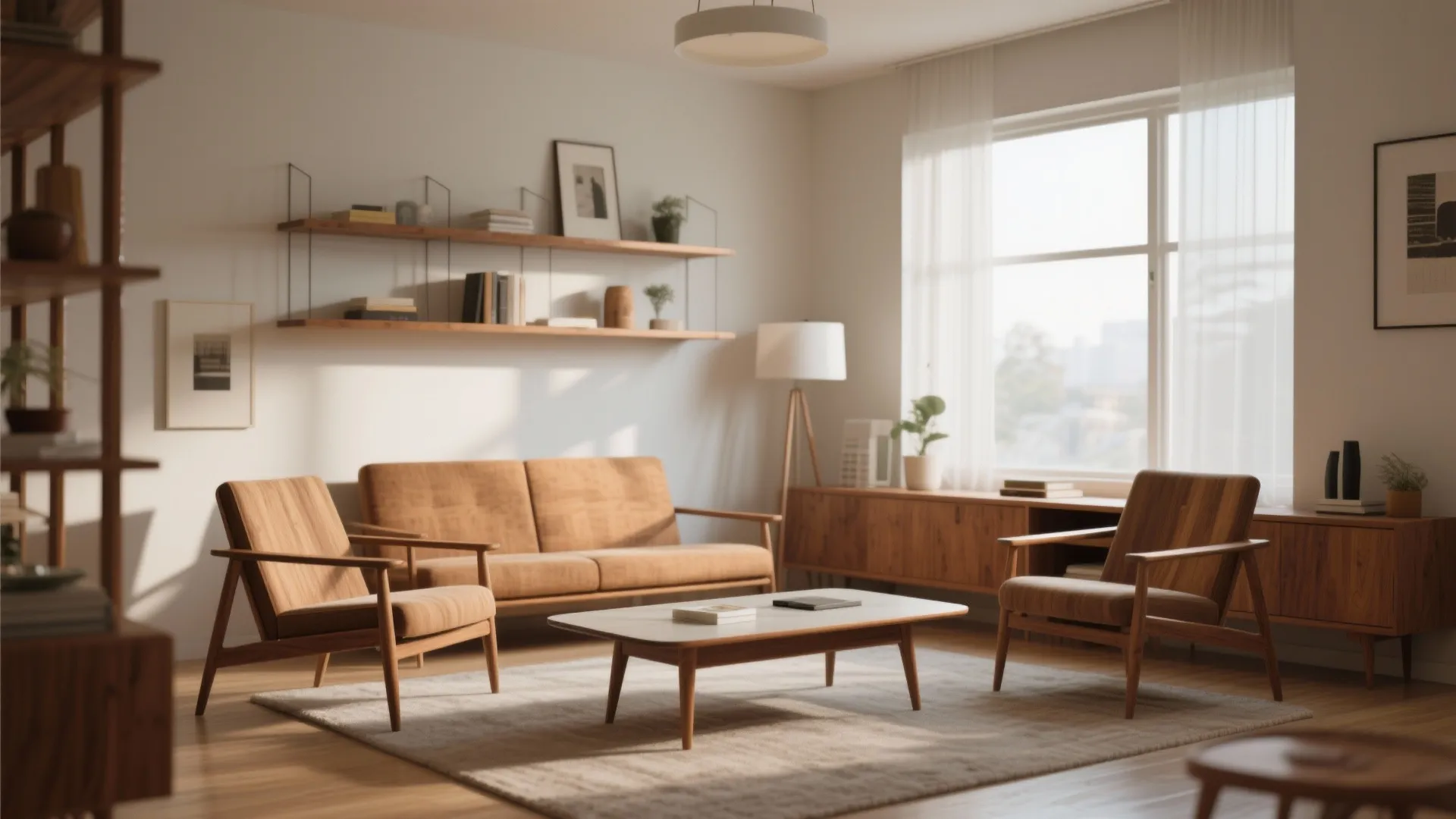 1. Mid-century Modern Accents