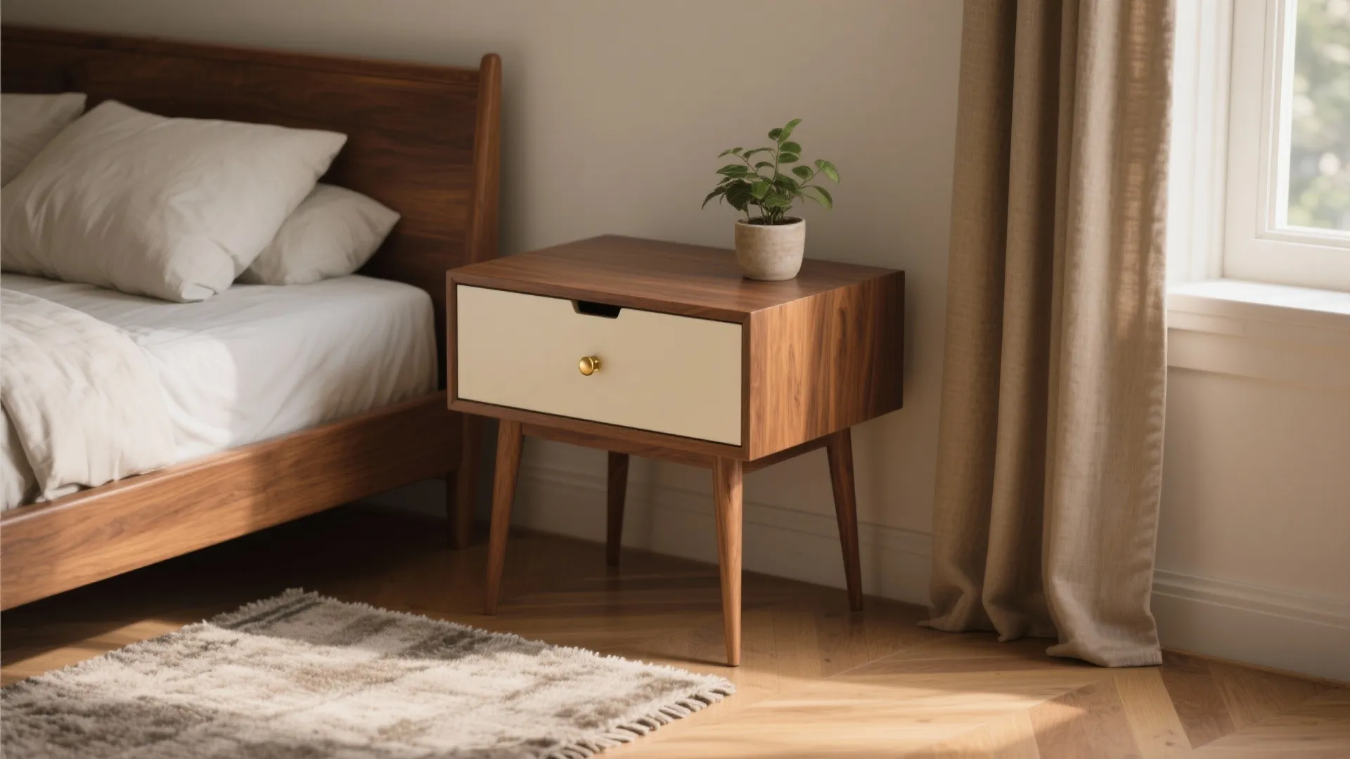 5 DIY Mid Century Modern Bedside Table Ideas: Practical, budget-friendly projects and tips from a designer with 10+ years of small-space experience