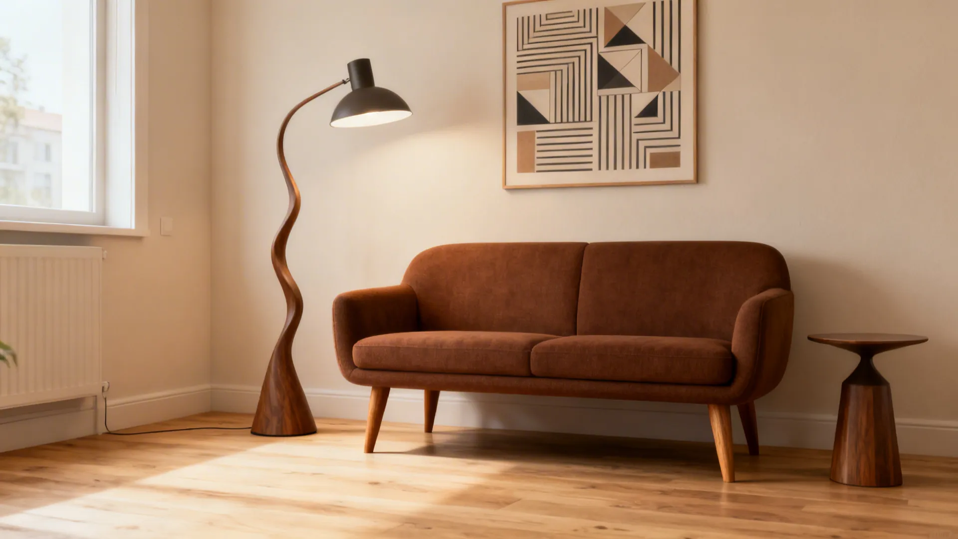 2. Mid-Century Modern Accents