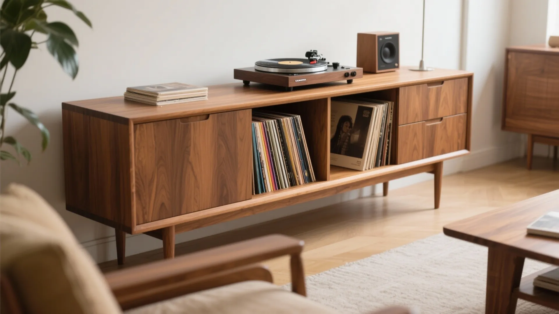1. Mid-Century Console Magic