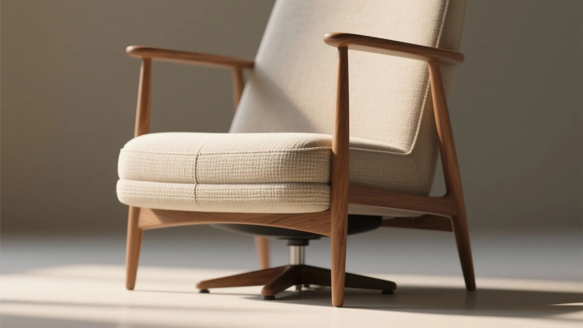 1. Slim Mid-Century Swivel Chair