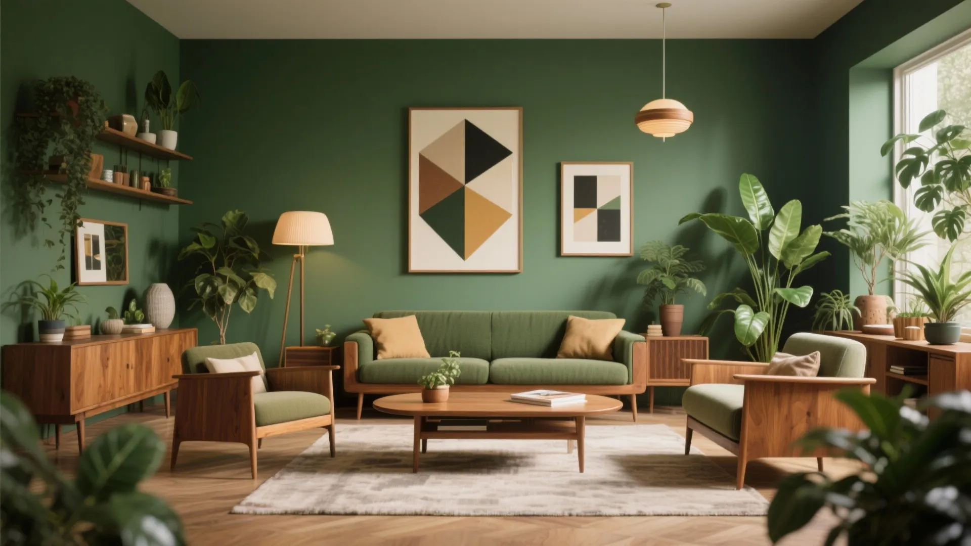 6. Mid-Century Modern Green