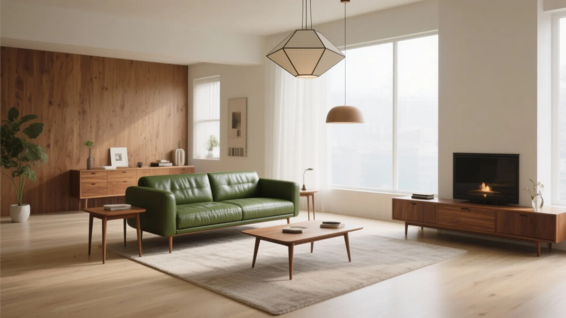 2. Mid-Century Modern Accent Play