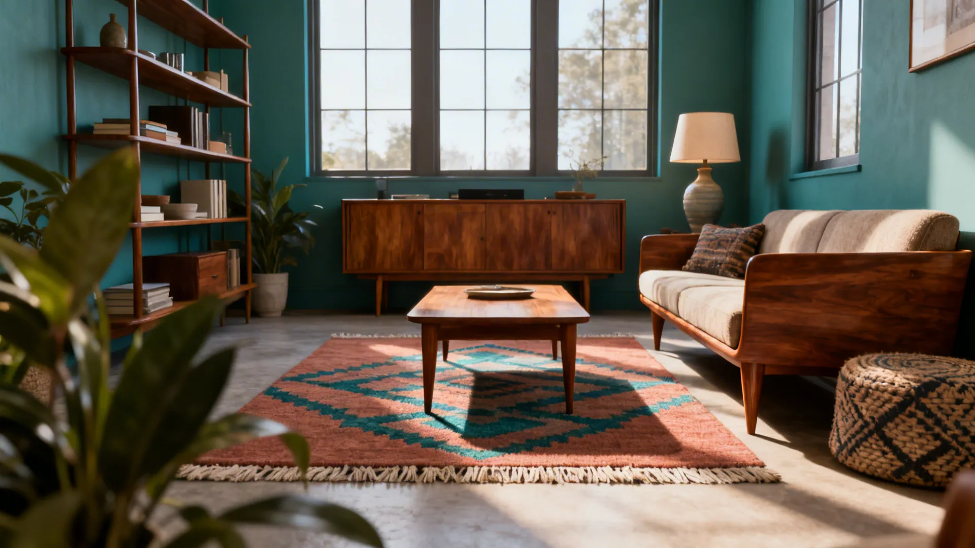 5 Mid-Century Modern Rug Ideas for Living Rooms