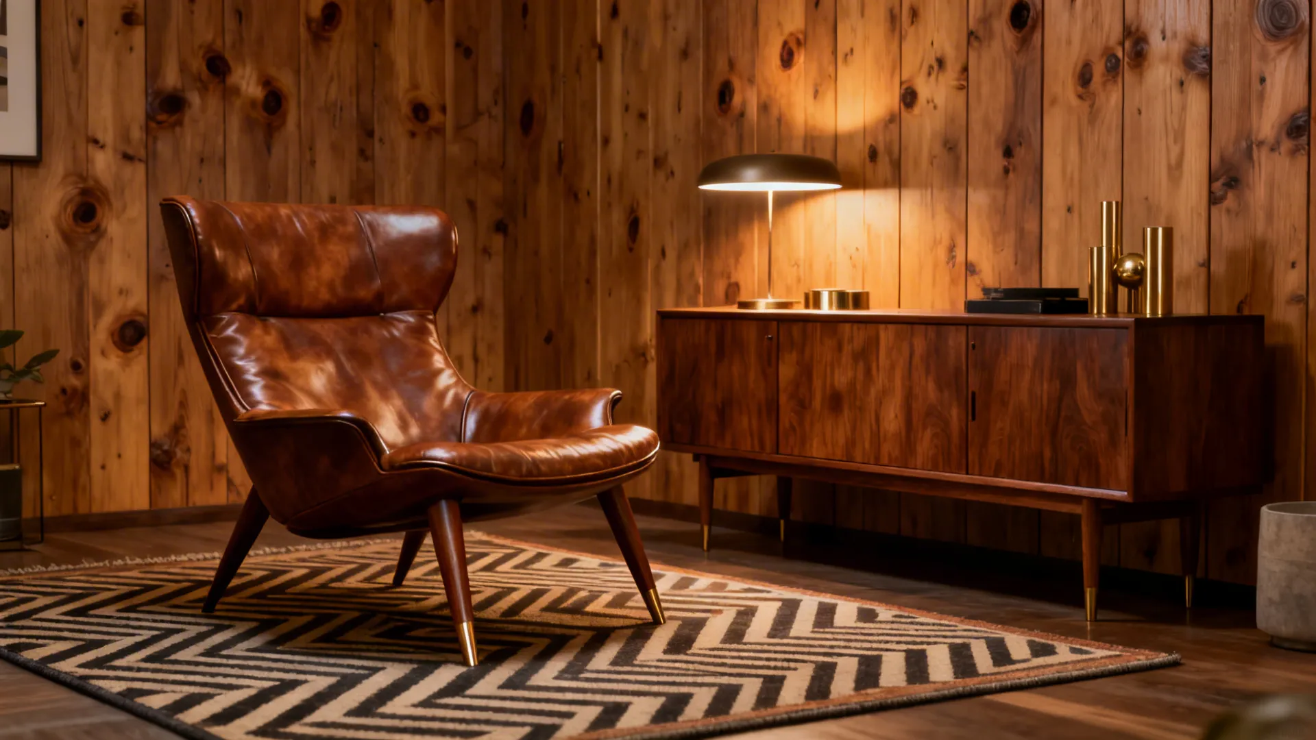 2. Mid-century modern warmth