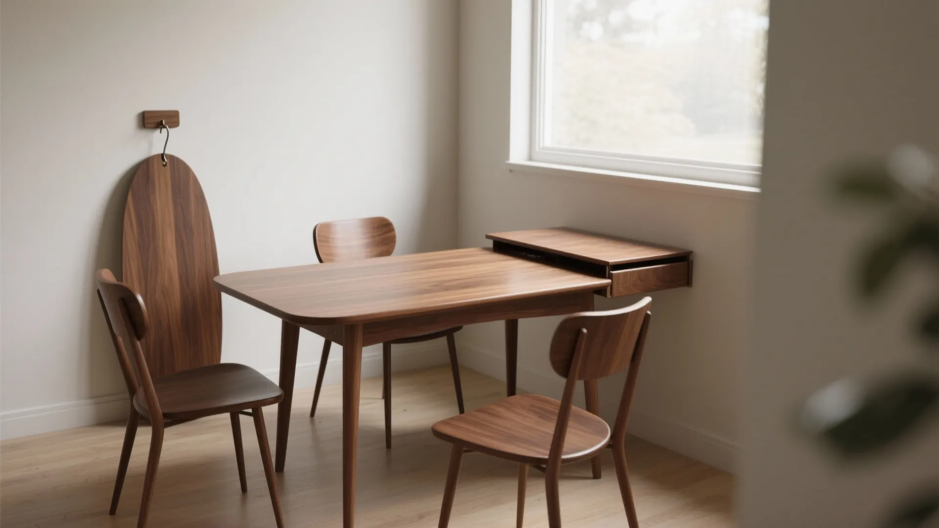 2. Mid-century extendable with one-leaf pull