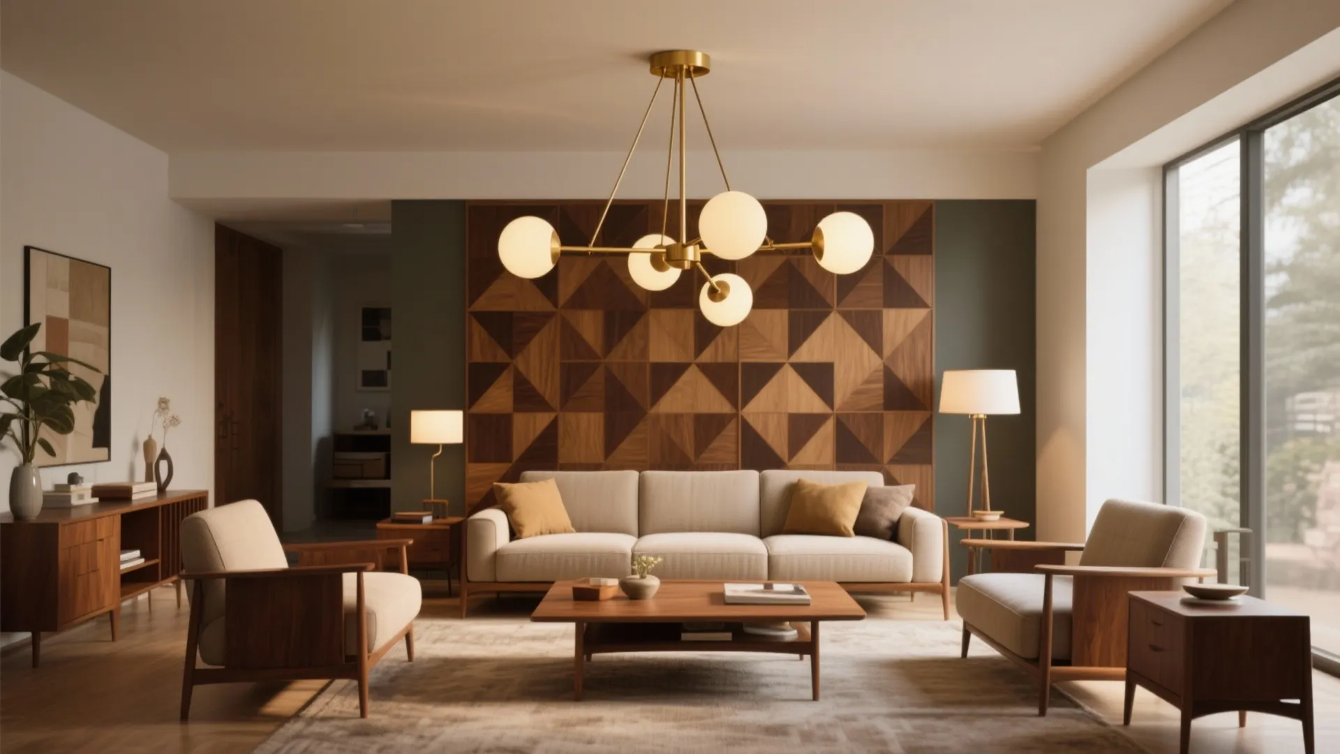 4. Mid-Century Multi-Arm Pendant