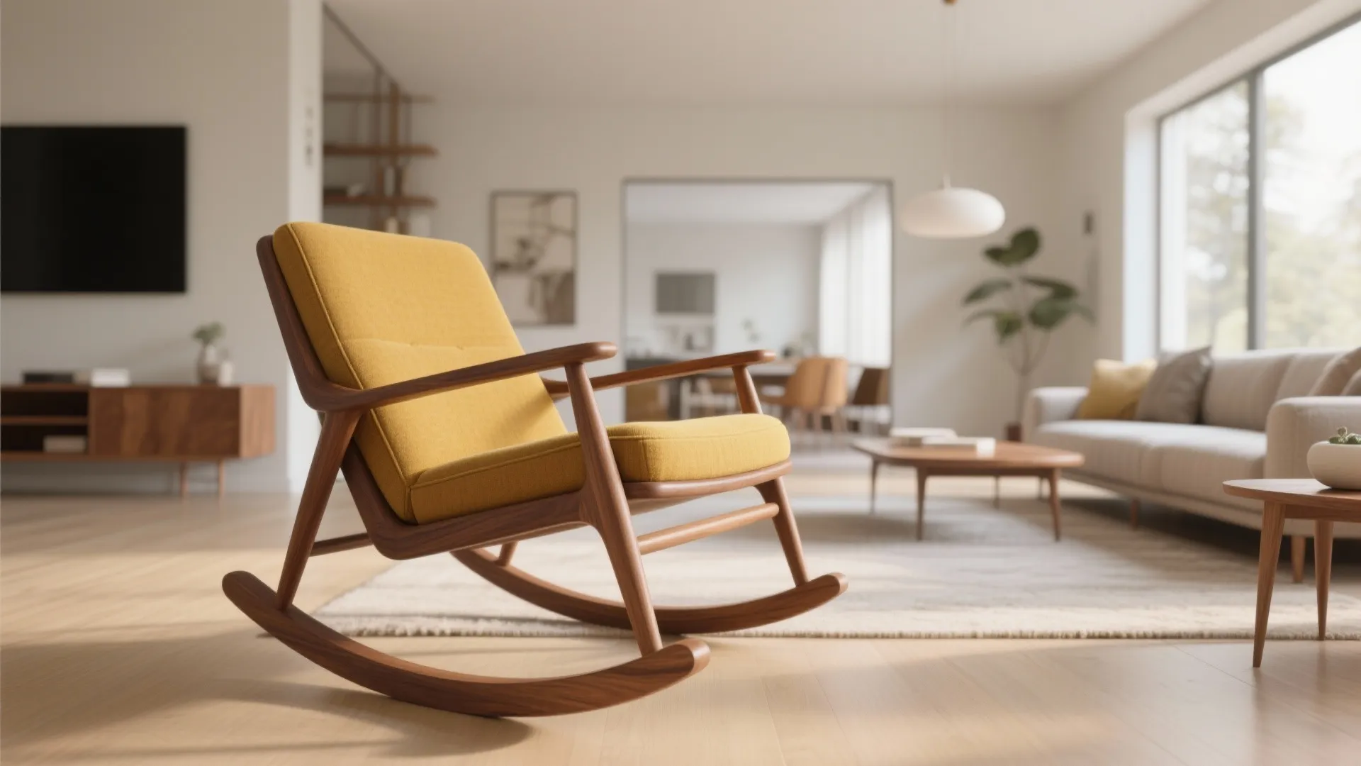 7. Mid-Century Modern Statement Rocker