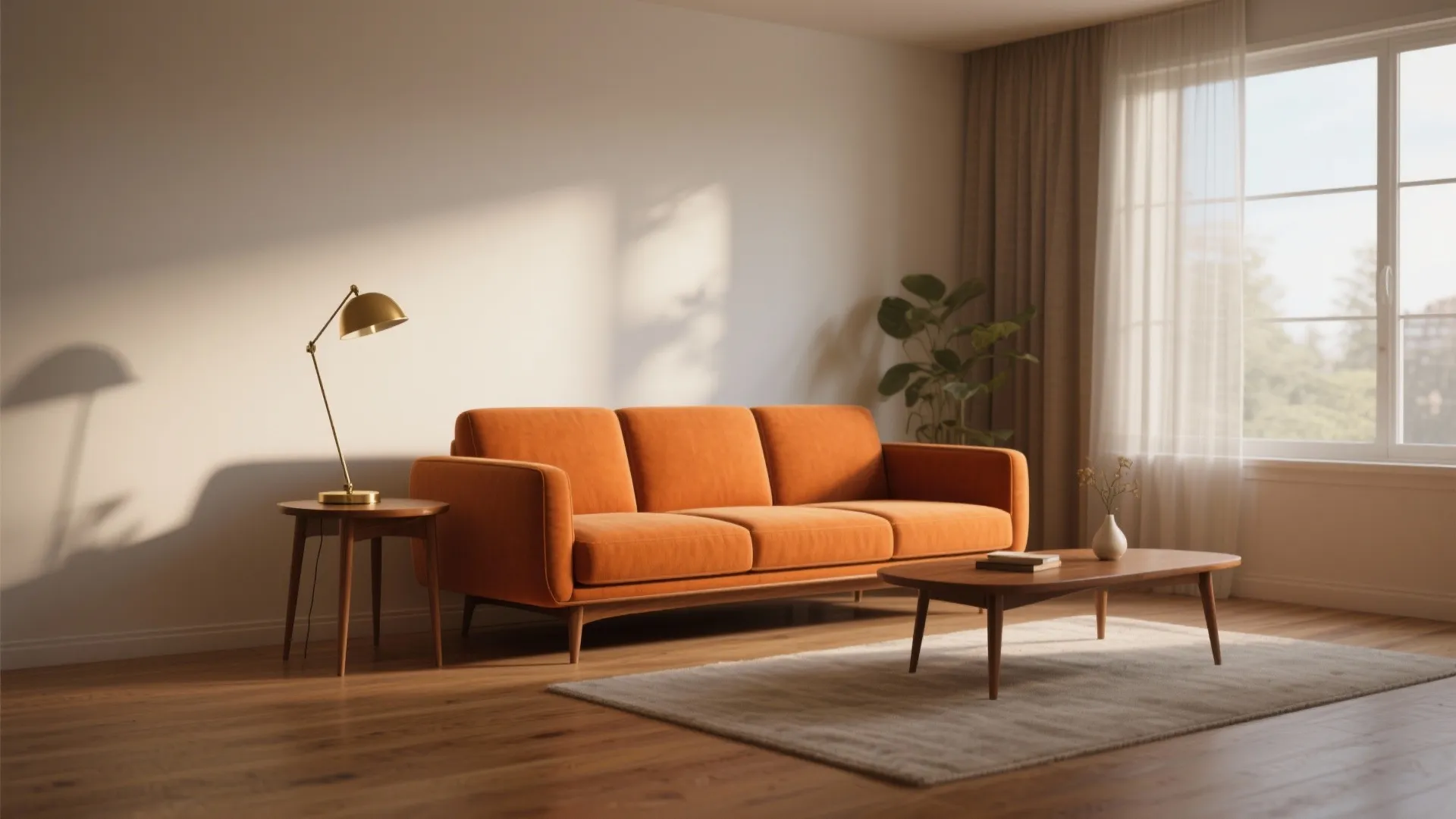 3. Mid-century Sofa as a Focal Point