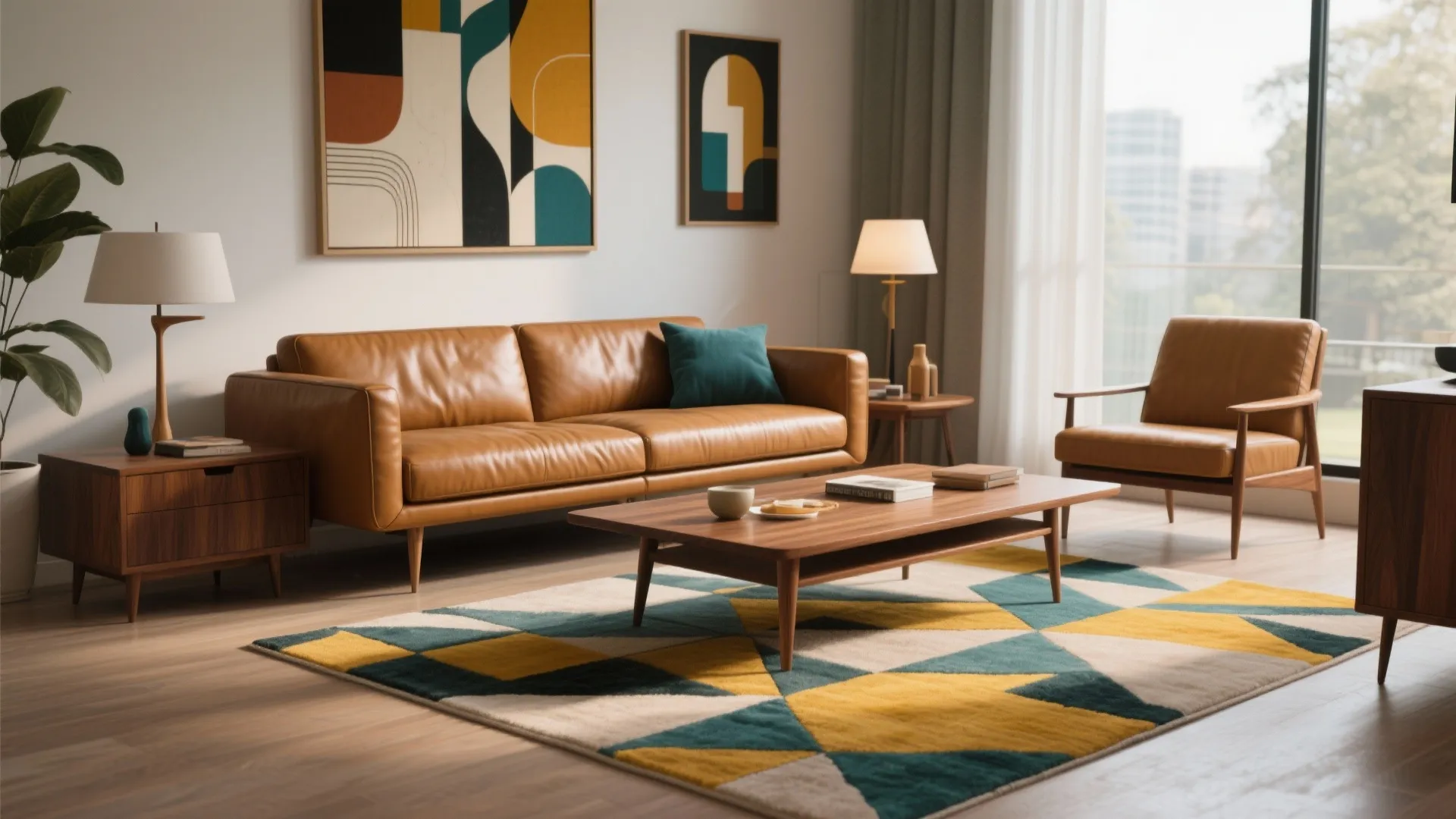 3. Mid-Century Modern Elegance