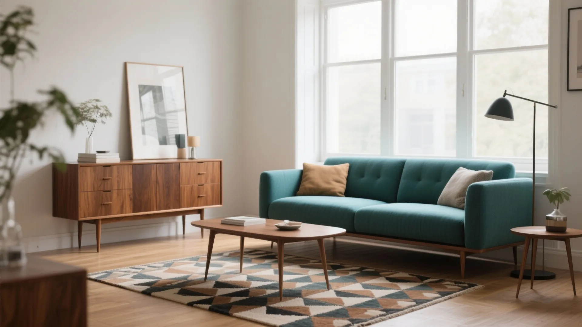6. Teal in a Mid-Century Modern Scheme