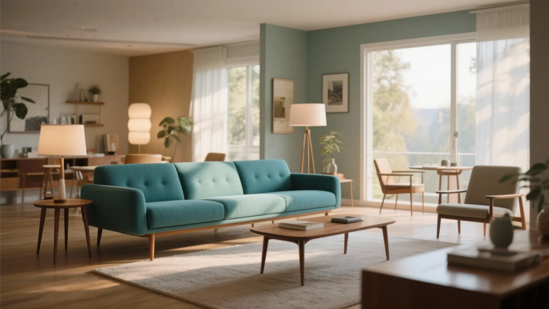 8. Mid-Century Modern Flair